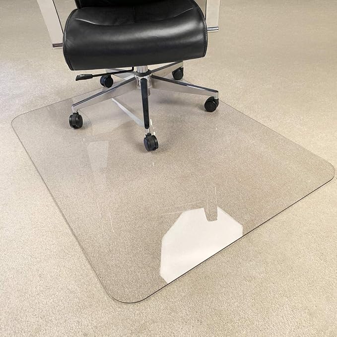 2Pack Crystal Clear 1/5" Thick 47" x 35" Heavy Duty Hard Chair Mat, Can be Used by MuArts