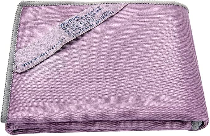 Window Cleaning Cloth.Glass Cleaning Cloth, Streaks Scratches Free. Purple 1 by Longmann