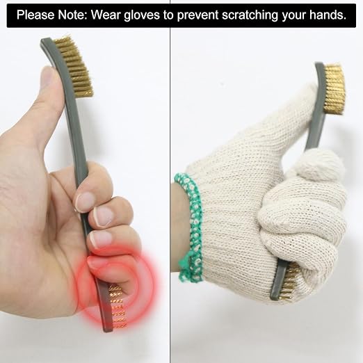 OriGlam Mini Wire Brush Set, Paint and Dirt Remover, Cleaning Welding Slag and - Image 9