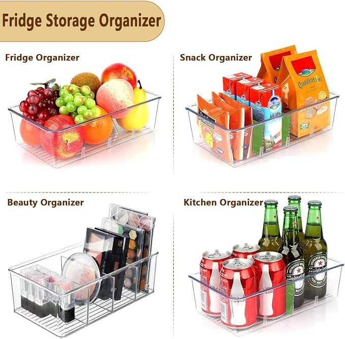 5 Pack Pantry Organizers and Storage, 4 compartment Snack Containers - Image 4