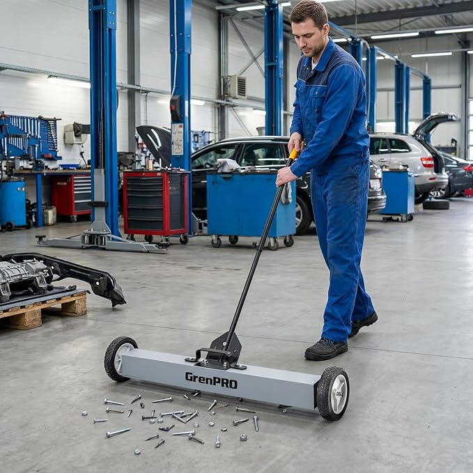 Magnetic Sweeper Rolling 36 Inch, 55-Pound Lawn Magnet - Image 7