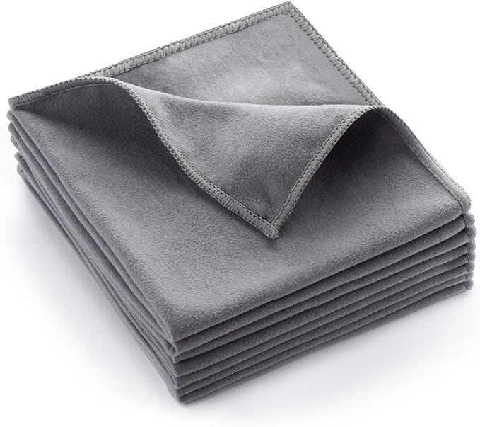 8 Pack Microfiber Screen Cleaning Cloth, Premium Double-Sided Suede Microfiber by MAKUANG