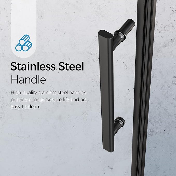 46-48" W x 76" H Frameless Sliding Shower Door, Bathroom Single Sliding Shower - Image 4