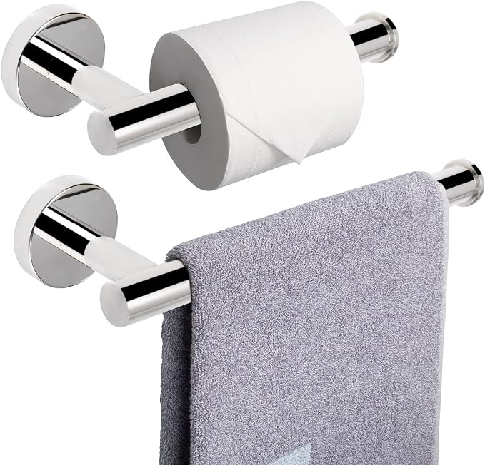 NearMoon Bath Toilet Paper Holder+ Hand Towel Holder, 2 Pieces Bathroom by NearMoon