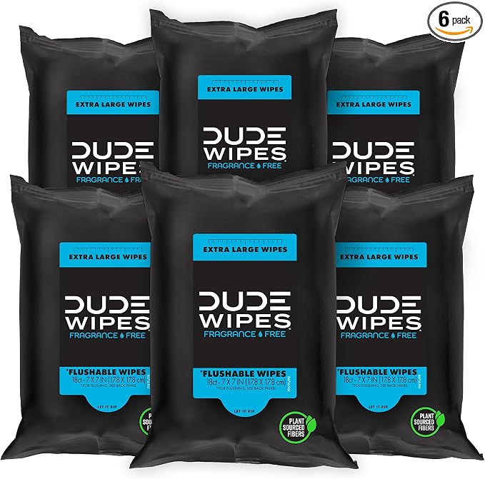 DUDE Wipes Unscented Travel Wipes by DudeWipes