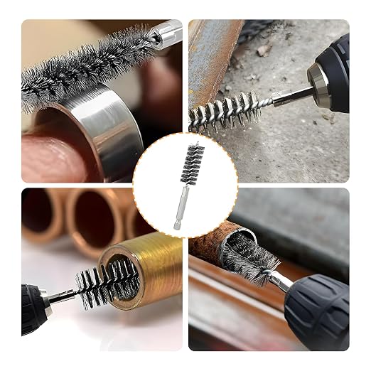 Bore Brush for Drill – 6pcs Stainless Steel Wire Tube Brush in Different Sizes - Image 7