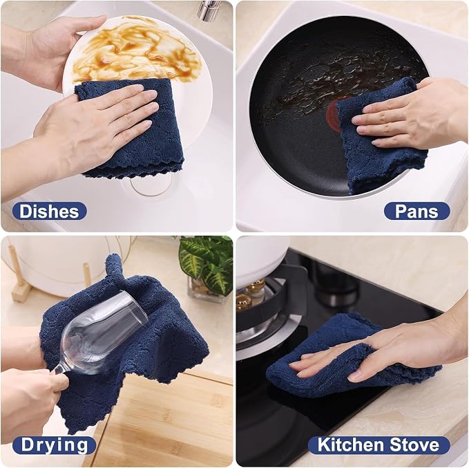 Homaxy 18 Pack Kitchen Dish Cloths, Super Soft and Absorbent Coral Velvet Dish - Image 5