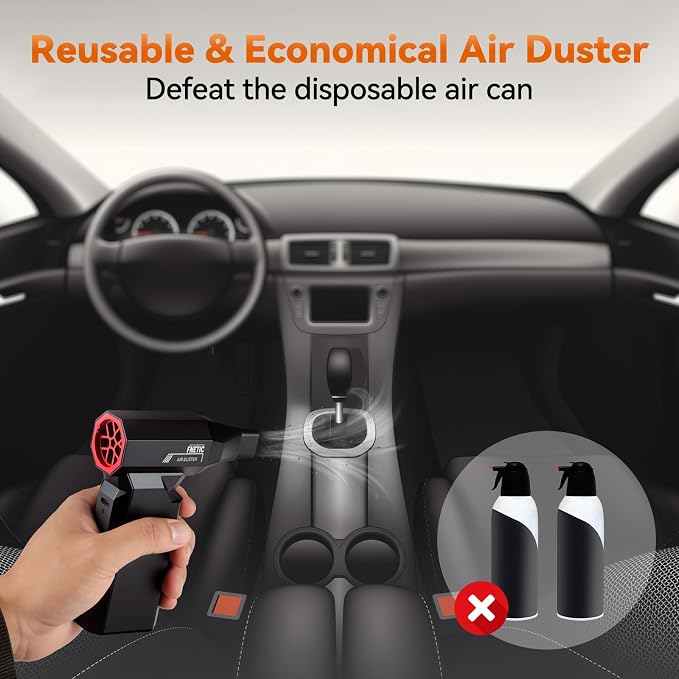 Compressed Air Duster, 130000RPM Super Power Electric Air Dusters - Image 6
