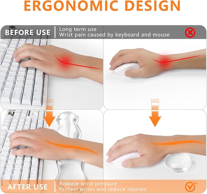 Gel Keyboard Wrist Rest, Cute Wrist Support and Arm Support Keyboard Rest - Image 2