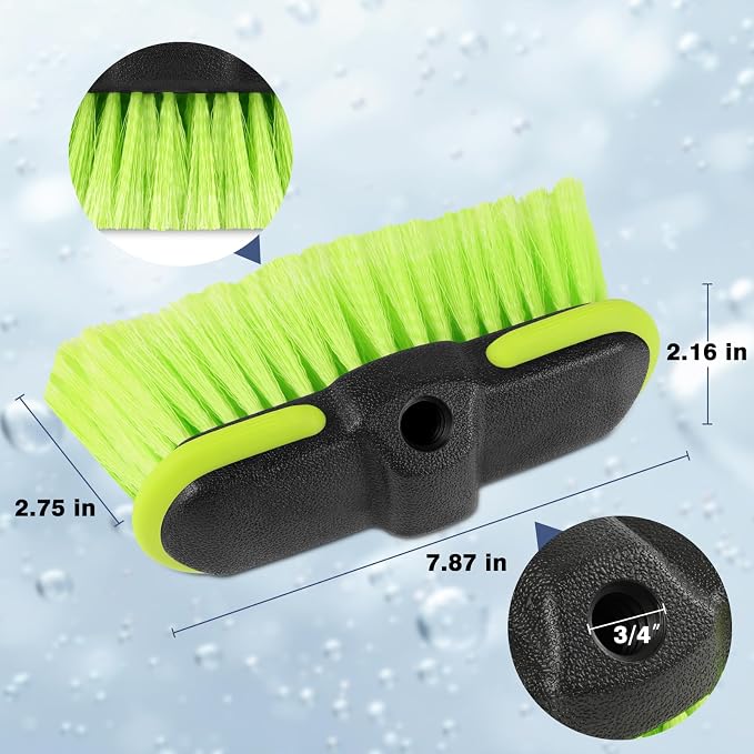 Car Wash Brush Head 8 ", Scrub Brush Attachment - Image 2