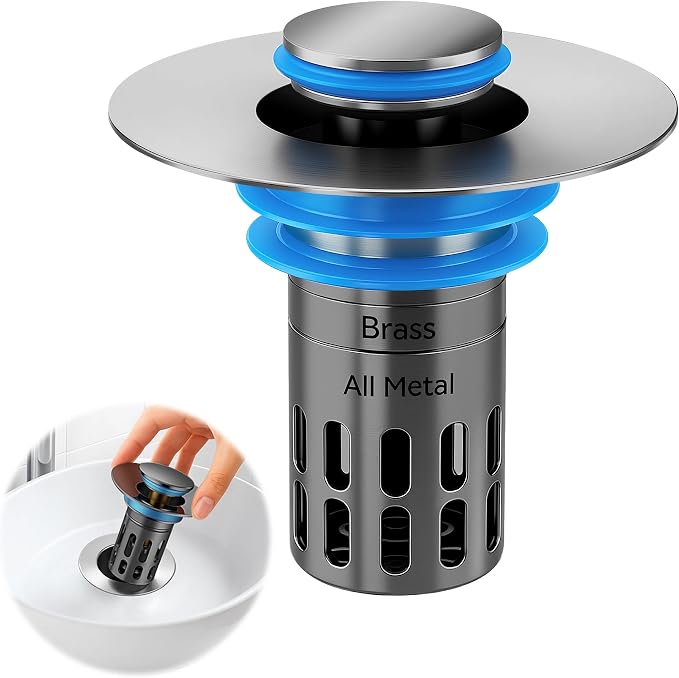 Bathroom Sink Stopper, Pop Up Drain by Unknown