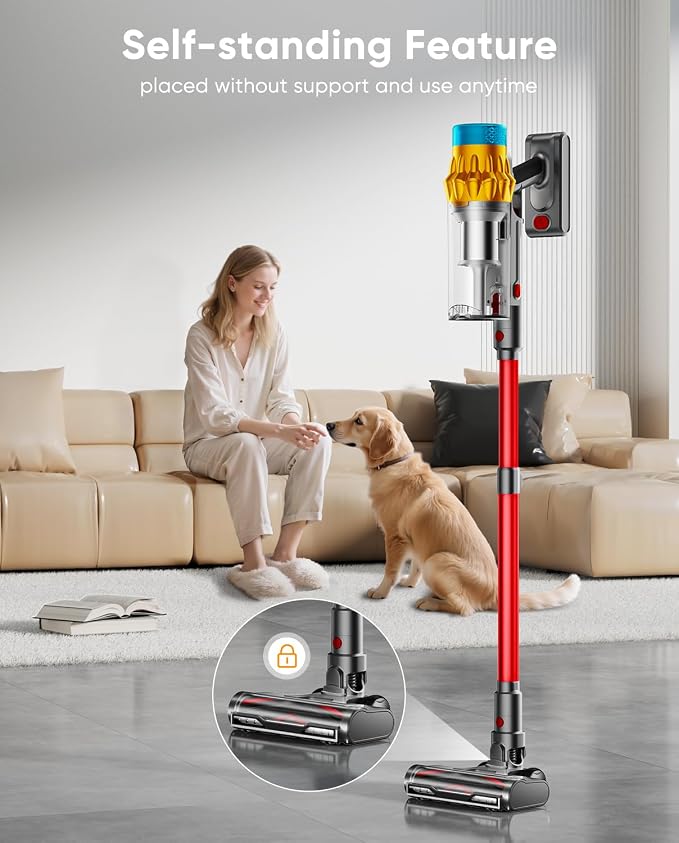 Cordless Vacuum Cleaner, 600W/50KPA, Max 70 Mins Runtime, Self-Standing Vacuum - Image 4