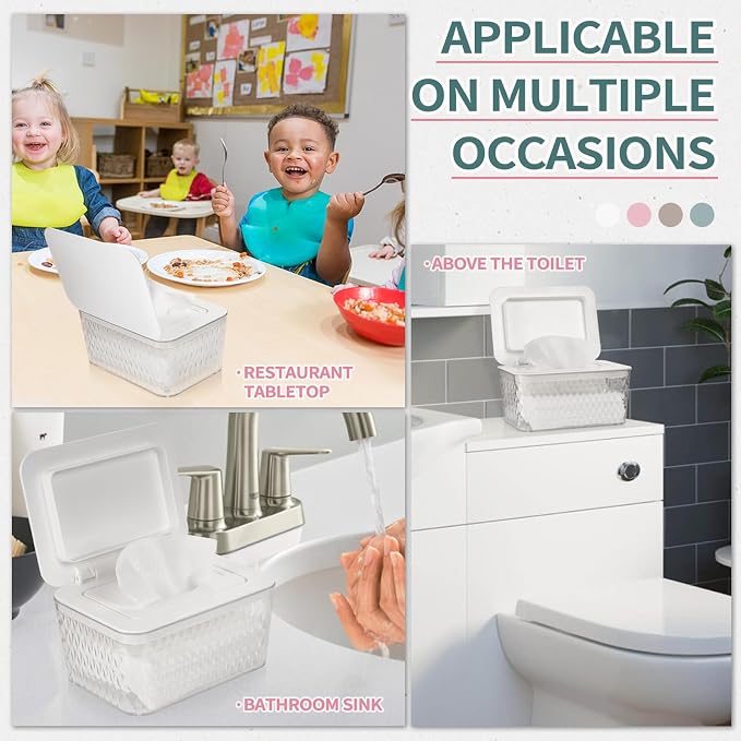 Wipes Dispenser, One-Handed Operation Wipe Holder - Image 6