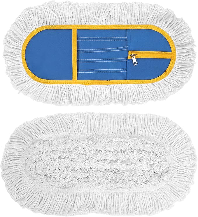 16 Inch Commercial Dust Mop Replacement Heads, 2 Pack Heavy Duty Industrial by SOBONNE