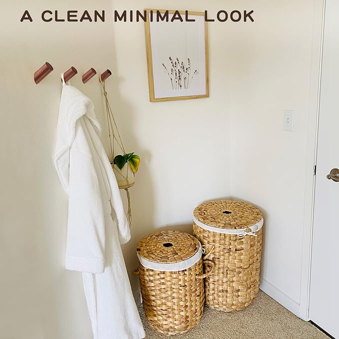 6 Pack Wood Hooks, Natural Coat Hooks Wall Mounted - Image 3