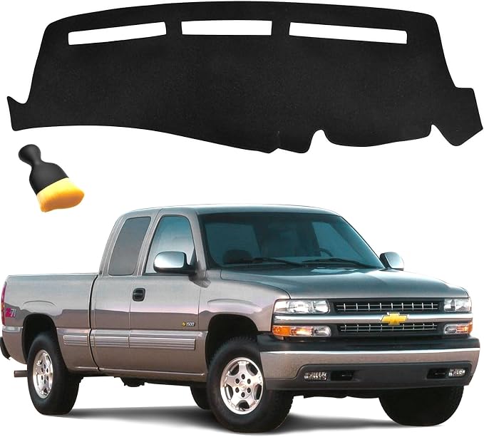 GZSH Dash Cover Mat fit for Chevy Silverado/GMC Sierra 1500 2500 3500 HD by GZSH