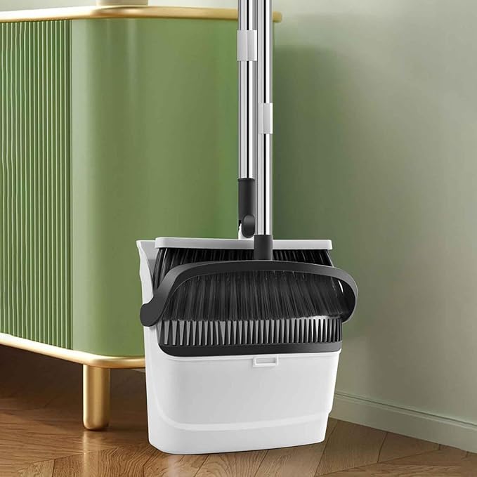 Broom and Dustpan Set Widened Thickened, Folding Dustpan by Unknown