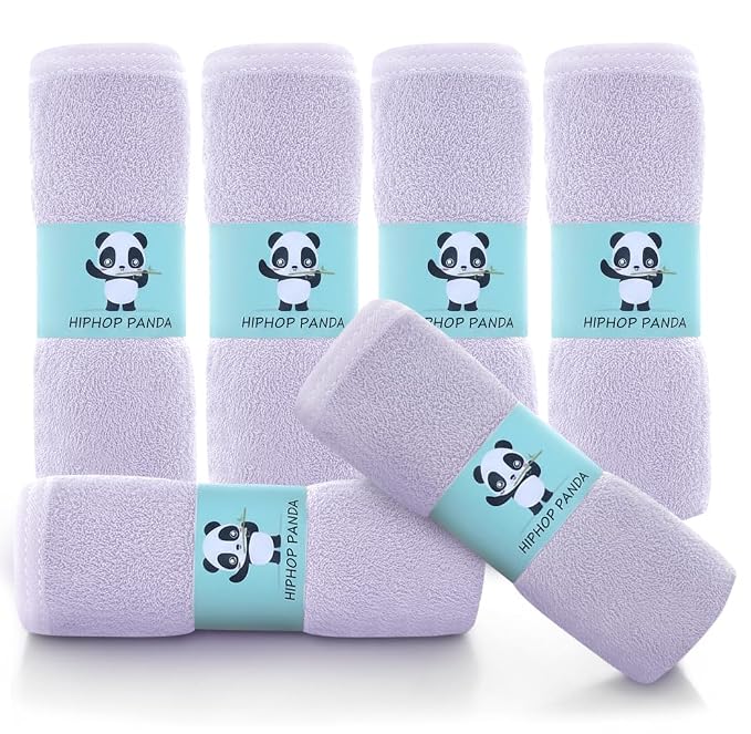 HIPHOP PANDA Baby Washcloths, Rayon Made from Bamboo by HIPHOPPANDA