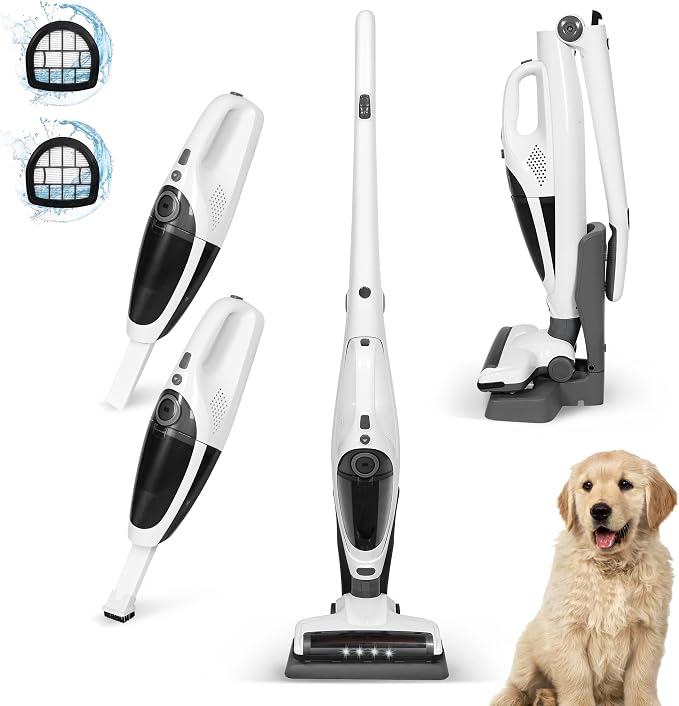 Intercleaner 2 in 1 Handheld & Stick Cordless Vacuum Cleaner, 2-Speed Powerful by Intercleaner