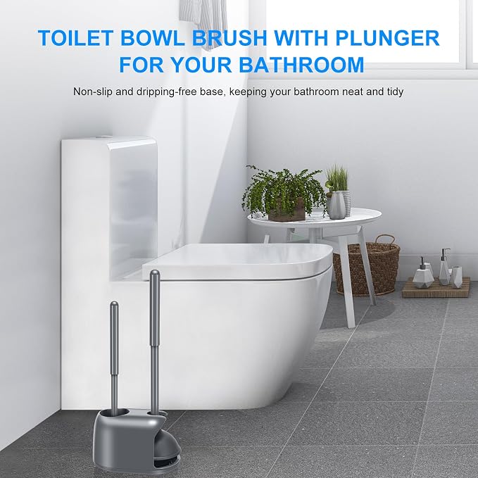 SetSail Toilet Brush and Plunger Set, 2 Packs Toilet Plungers - Image 7