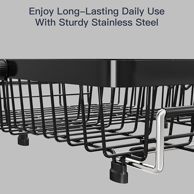 MAJALiS Expandable Stainless Steel Over The Sink Dish Drying Rack - Image 5