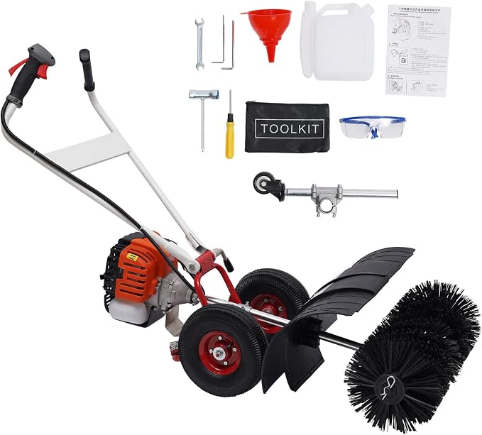 Artificial Grass Brush Sweeper 2-Stroke 52CC 2.5HP Gas Powered Walk Behind - Image 5