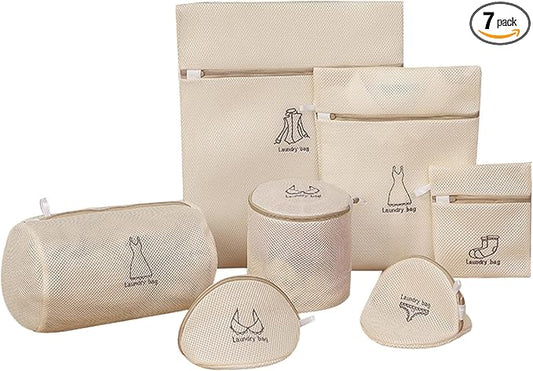 Mesh Laundry Wash Bags Set, 7 Piece Set of Laundry Bags by XHQHSZ