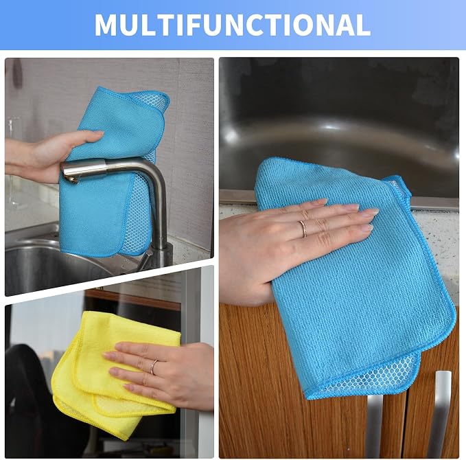 KinHwa Kitchen Washcloths for Dishes Absorbent Microfiber Dish Cloths Quick Dry - Image 4