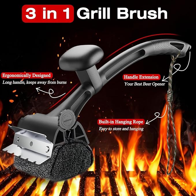 2 Pack Replaceable Cleaning Head, Grill Brush Bristle Free - Image 4
