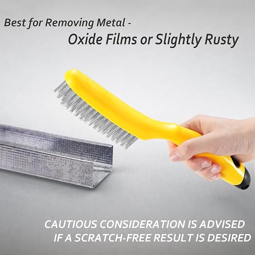 Stainless Steel Wire Brush 2 Pcs, 79 Bundles of bristles, 10.5" Plastic - Image 6