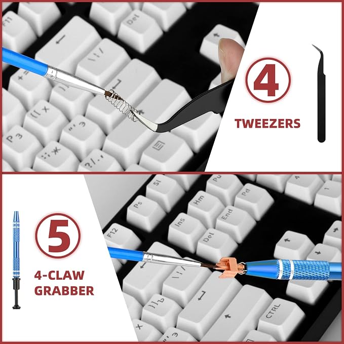 RUNJRX Keyboard Lube Kit with Switch Opener, Keycap Puller, Switch Puller - Image 5