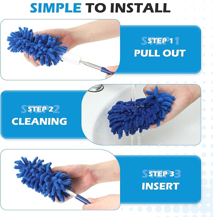 12 Pack Microfiber Dusters for Cleaning, High Duster - Image 3