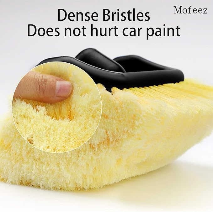 MOFEEZ 10" Car Wash Brush with Soft Detailing Bristle, Flow-Thru Dip Brush - Image 2