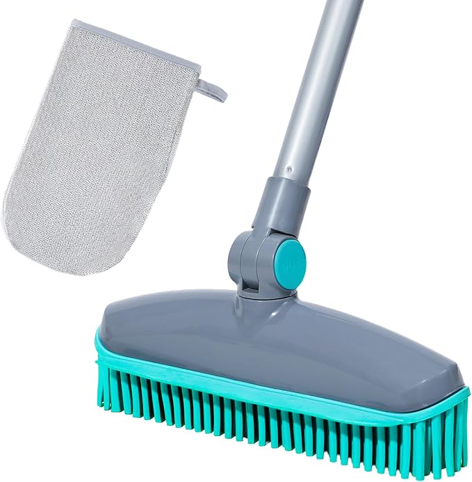 180°Rotating Rubber Broom with Squeegee by Homilifibra