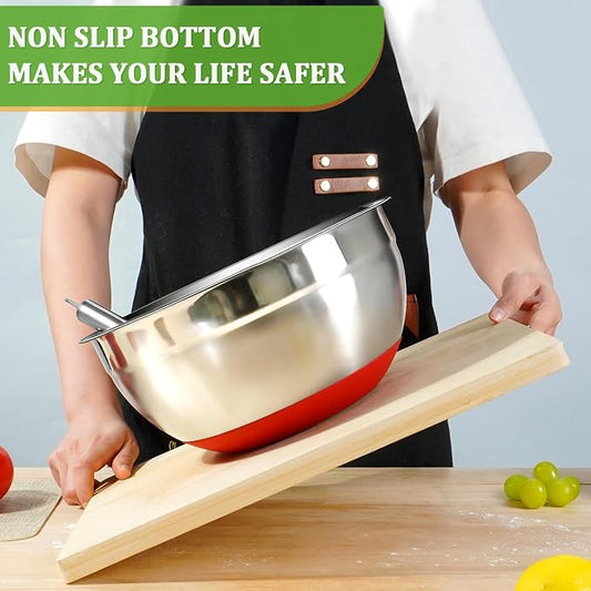 Mixing Bowls with Lids Set, Meal Storage - Image 2
