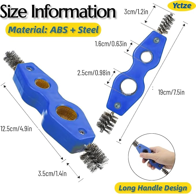 Yctze 4 in 1 Steel Battery Terminal Cleaning Brush, Battery Cleaner Tool - Image 4