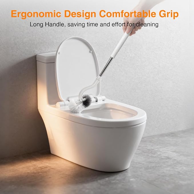 Lefree Toilet Brush and Holder Set, Bathroom Cleaner Brush Set, Curved Design - Image 5