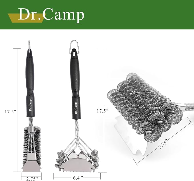 2 PCS Stainless Steel BBQ Grill Brush, BBQ Brush, Grill Scraper, Grill Brush - Image 4
