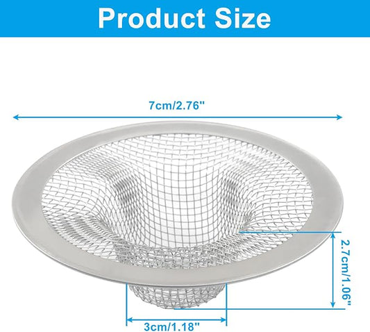 4 Pack Heavy Duty Stainless Steel Kitchen Sink Strainer, 2.75" Top / 1" Mesh - Image 2