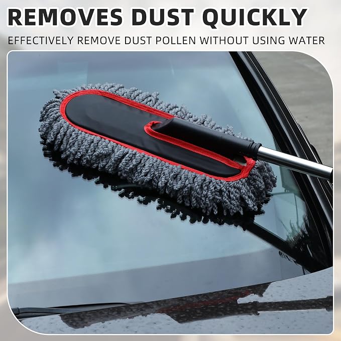 Tanlade 2 Pack Microfiber Car Duster Exterior Scratch Free - Image 4