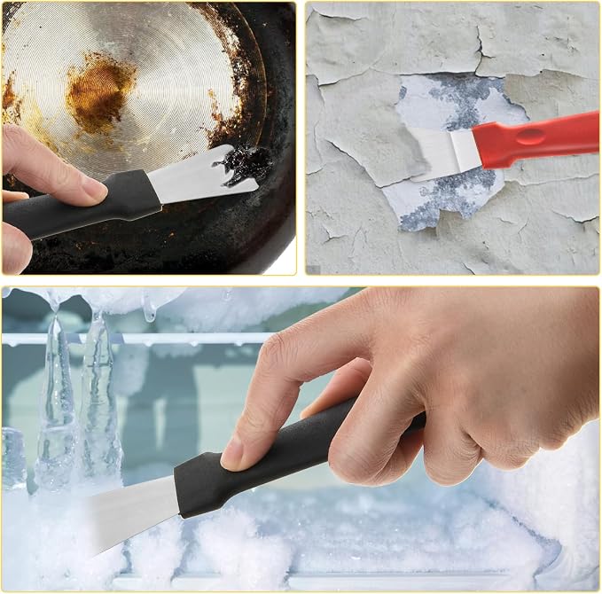 5 Pack Kitchen Stove Cleaning Brush + Scraper Tool Set, Stainless Steel and - Image 4