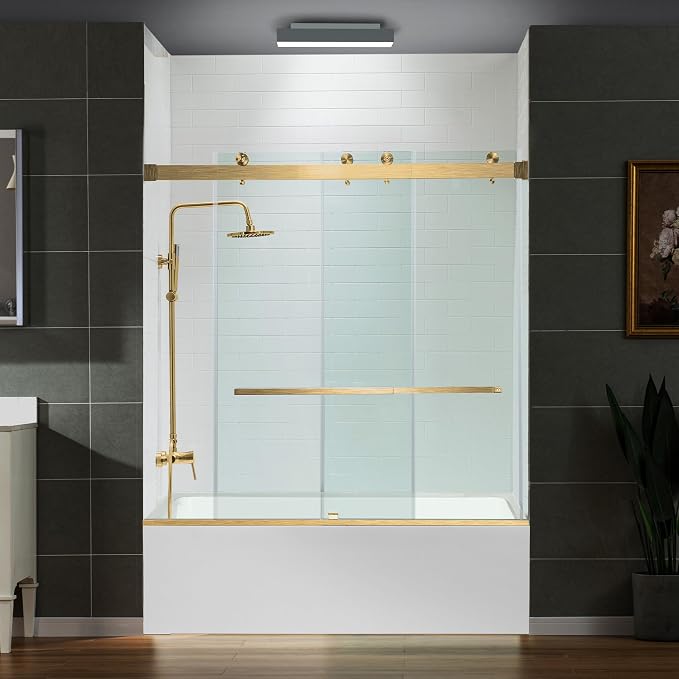 Woodbridge Frameless Bathtub Shower Doors 56-60" Width x 66" Height - Image 8