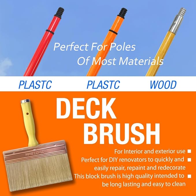 Great Andrew 7 Inch Deck Stain Brush, Deck Paint Brush, Wide Large Brush - Image 6