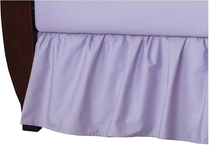 Bed Skirt - Ruffled Bed Skirt (RV King, Lilac) 12 Inch Drop Dust Ruffle with Platform, 100% Cotton 800 Thread Count Fabric - Dust Ruffle Bedskirt for Easy Fitting and Easy Care