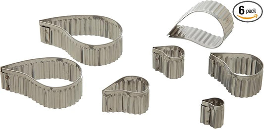 Ateco Fluted Edge Comma Cutters in Graduated Sizes, Stainless Steel by Ateco