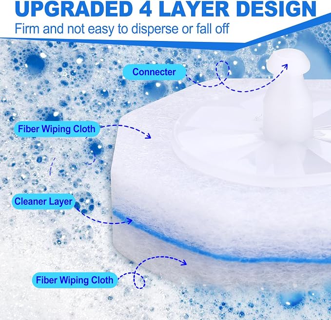 100pcs Disposable Toilet Brush Replacement Head, Bathroom Cleaning, Disposable - Image 2