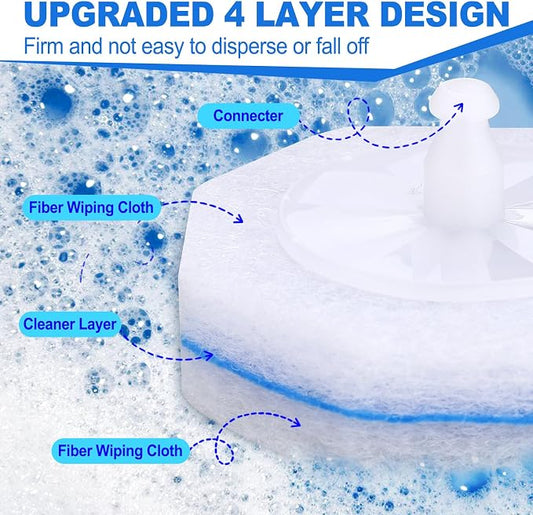100pcs Disposable Toilet Brush Replacement Head, Bathroom Cleaning, Disposable - Image 2