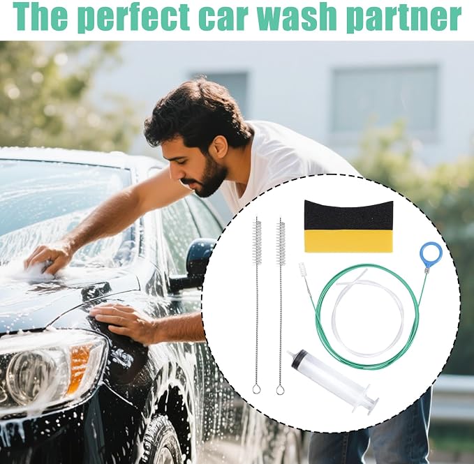 6pcs Auto Sunroof Drain Cleaning Tool, Include 5m/196.9in Long Tube Cleaner - Image 7