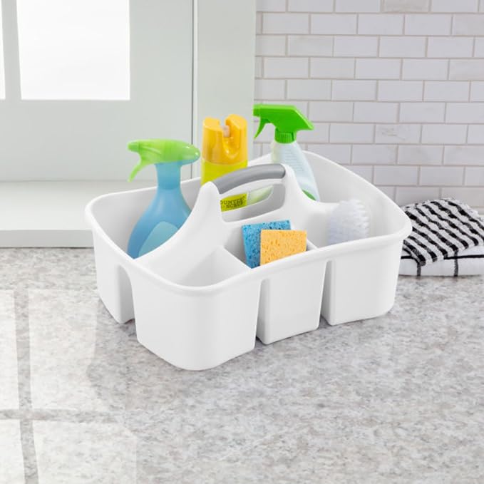 Sterilite Divided Ultra Caddy, Portable Storage to Hold Bathroom and Cleaning - Image 4