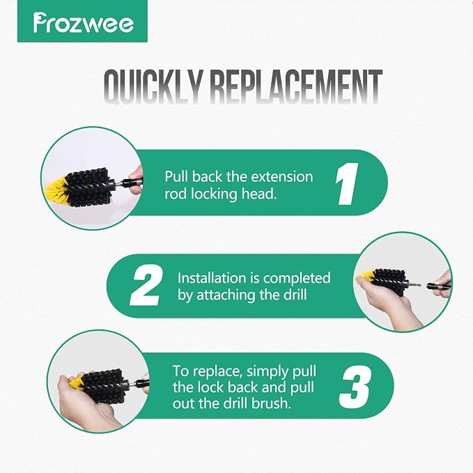 2PACK Tile Corner Drill Brush Set, - Image 5